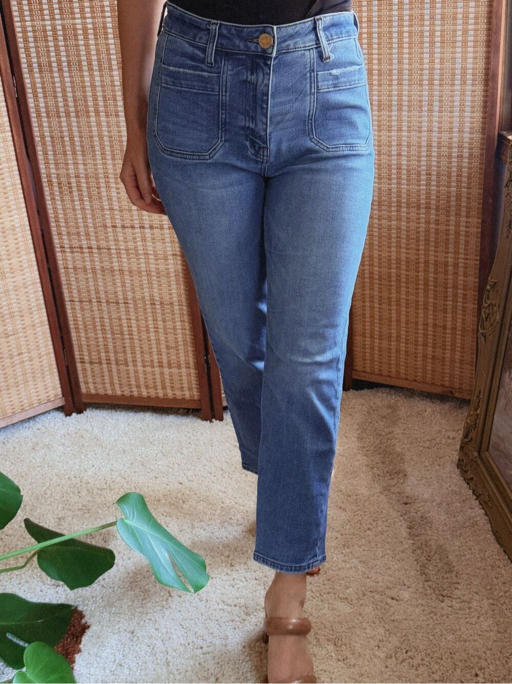 Kut From the Kloth Front Pocket Straight Leg Denim Size 4